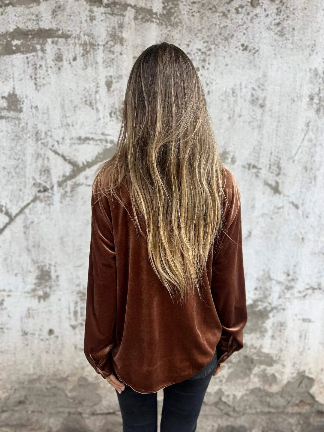 Stilla | Trendy fløjl bluse efterår