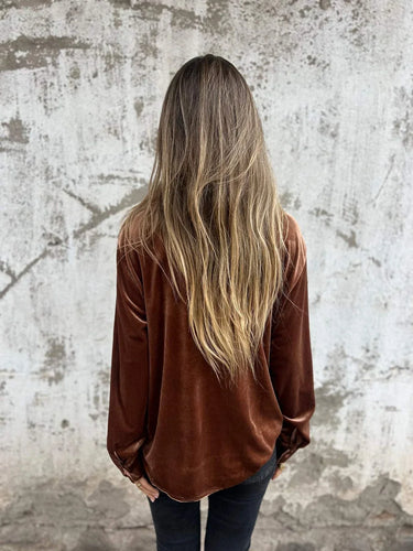 Stilla | Trendy fløjl bluse efterår