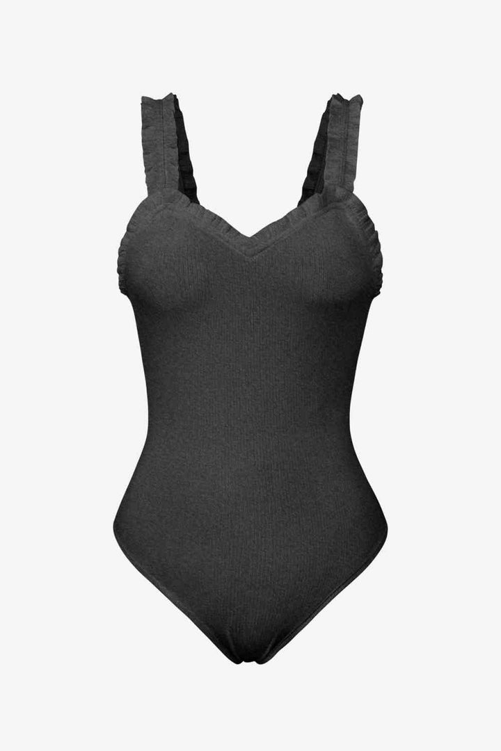 Stilla | Ruffle Trim Ærmeløs Bodysuit