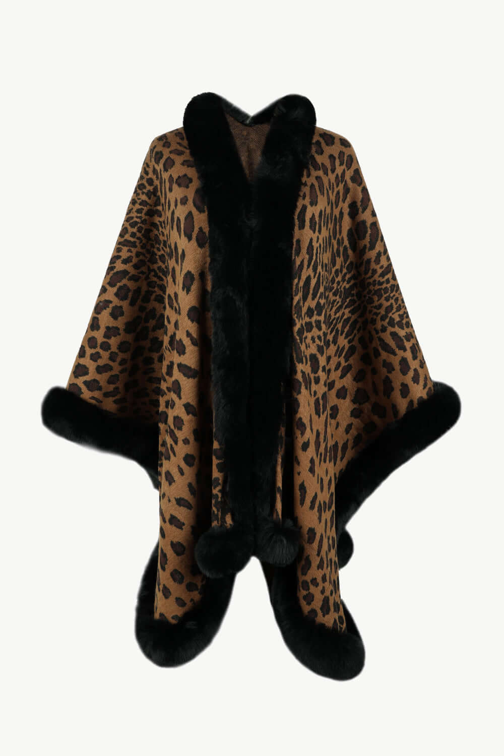 Stilla | Leopardmønster Åben Poncho