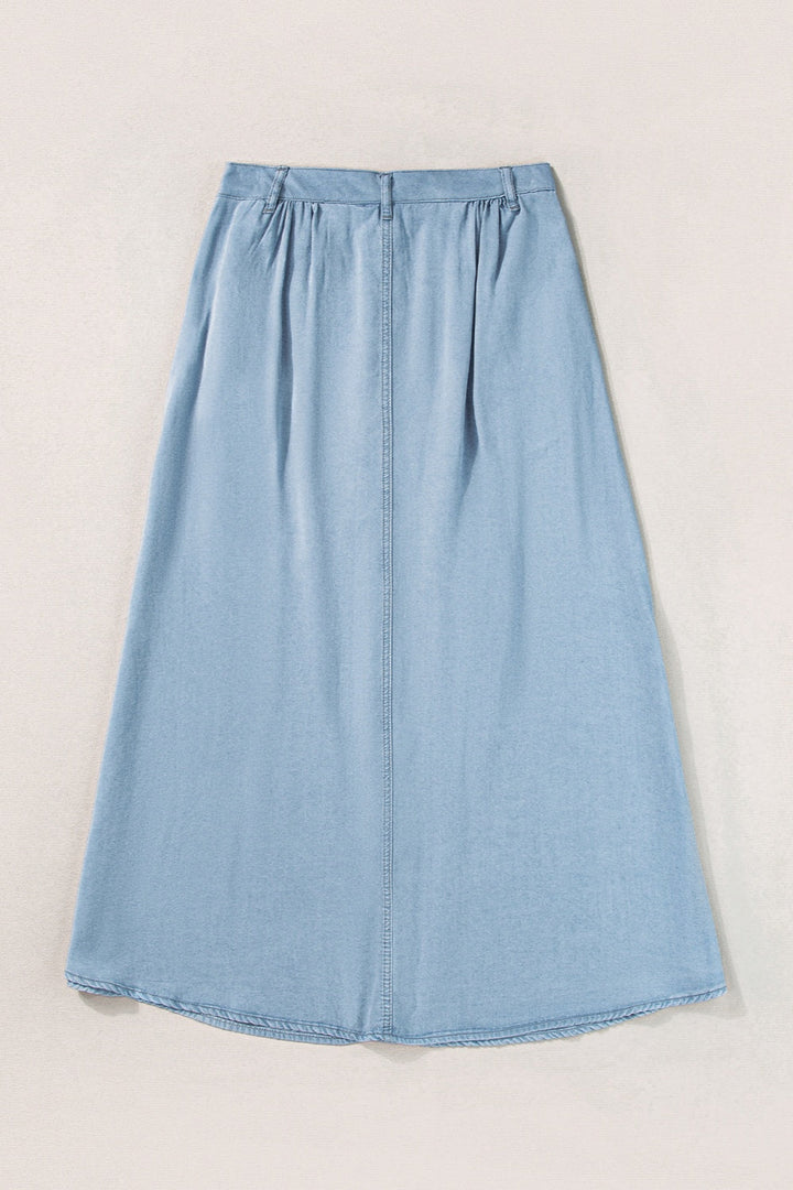 Stilla | Down Høj Talje Denim Skirt