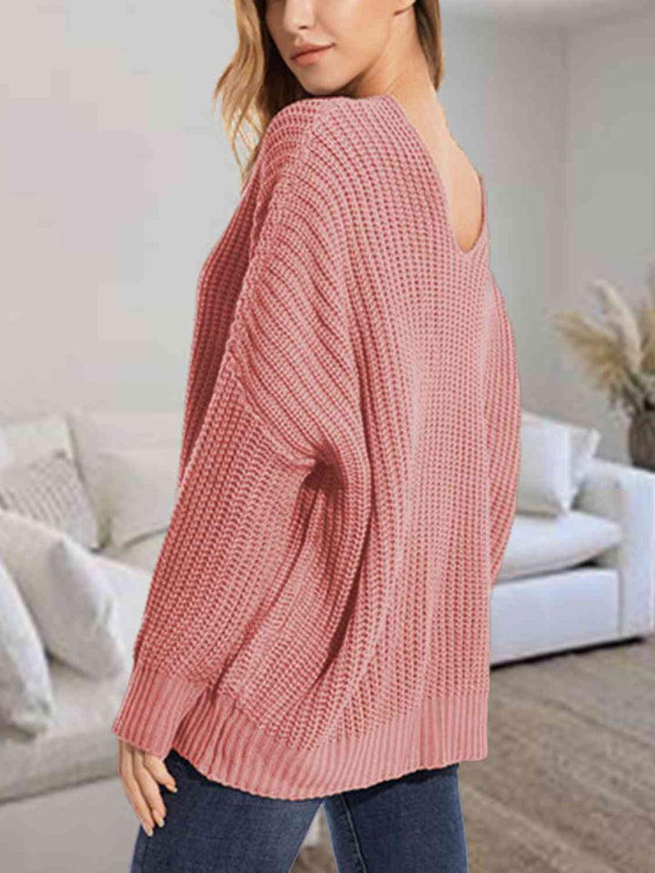 Stilla | Neck Batwing Dropped Shoulder Sweater