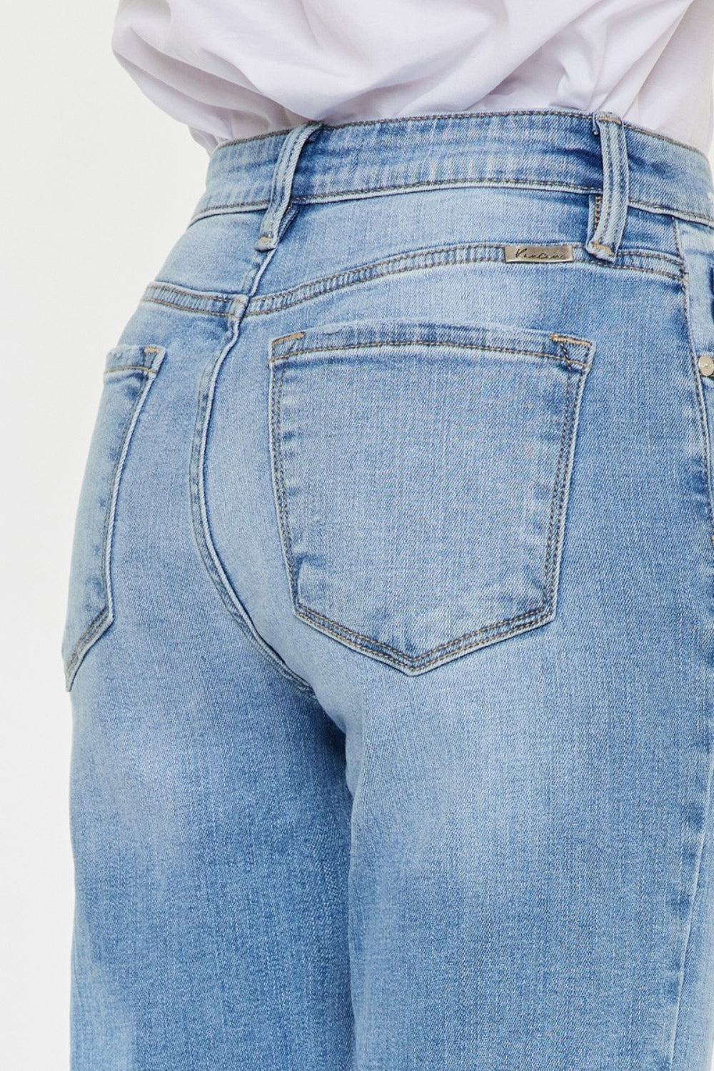 Stilla | Høj Talje Rå Kant Lige Jeans