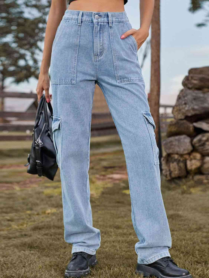 Stilla | Talje Cargo Jeans