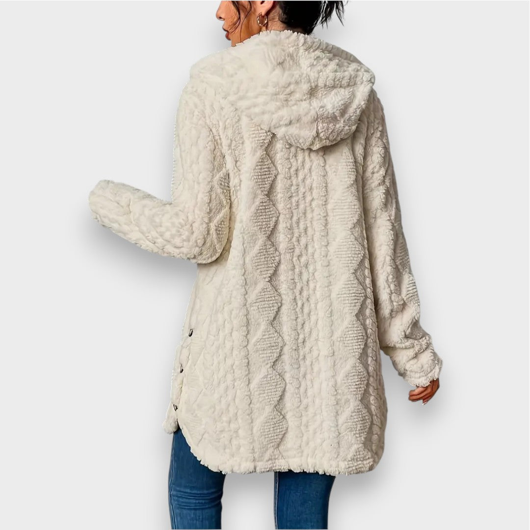 Stilla | Cozy Plush Hættetrøje Cardigan