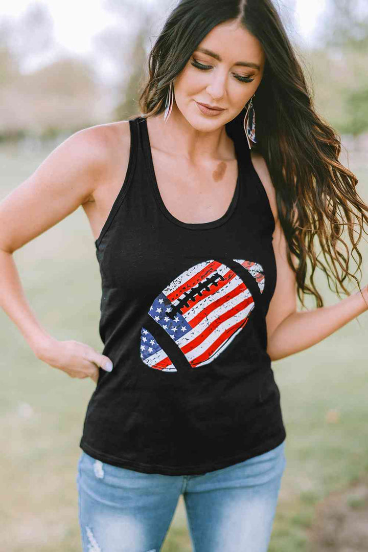 Stilla | Fodbold Grafik Racerback Tank