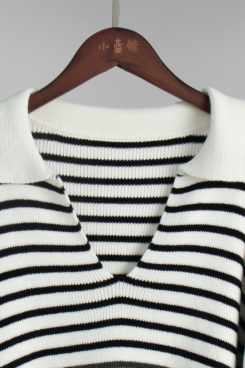 Stilla | Cozy Stribet Strikket Turtleneck Sweater