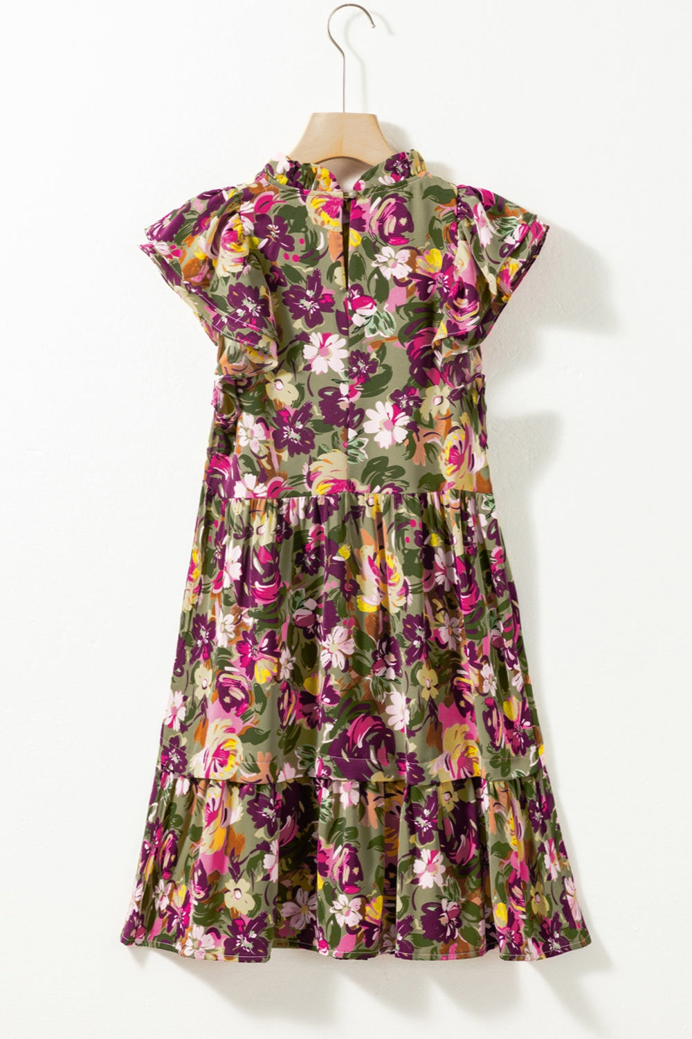 Stilla | Trykt Mock Neck Cap Sleeve Mini Kjole