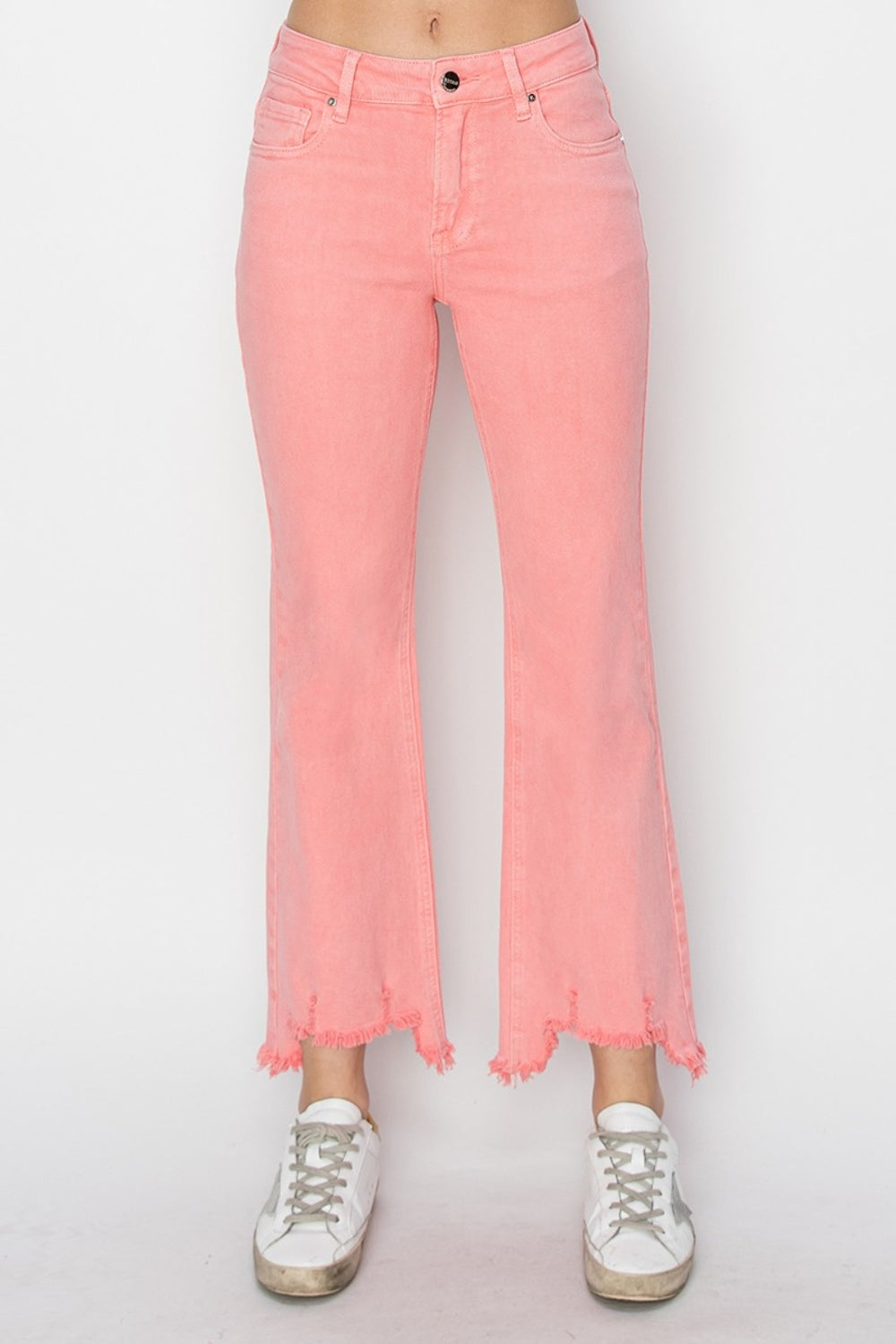 Stilla | Raw Hem Bootcut Jeans med Lommer