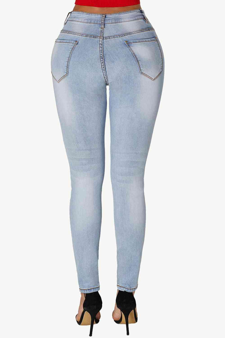 Stilla | Vask Rippet Skinny Jeans