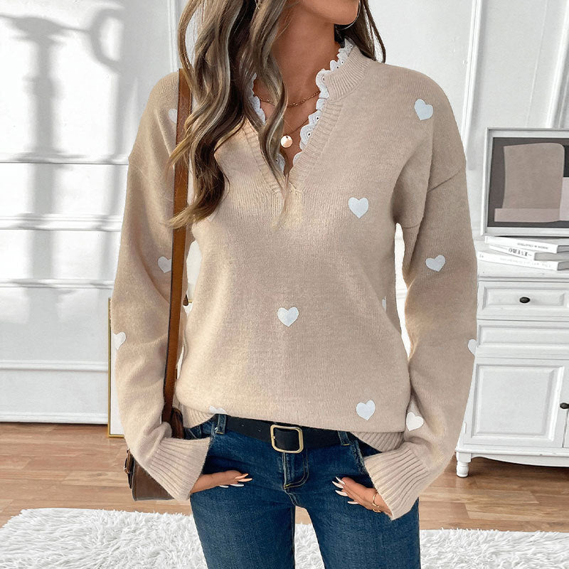 Stilla | Love Hals Sweater til Kvinder