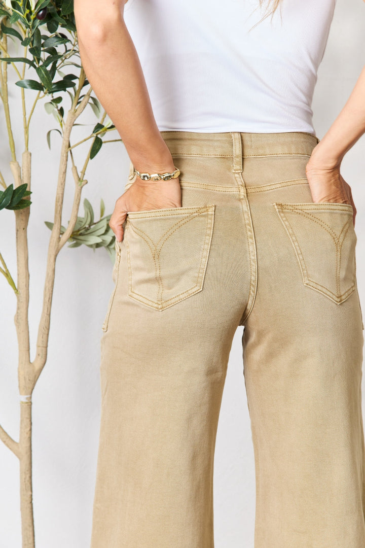 Stilla | Raw Hem Wide Leg Jeans