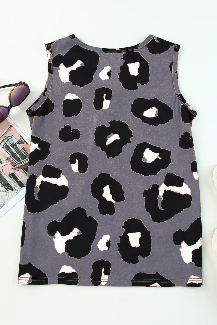 Stilla | Leopard Rund Hals Tank