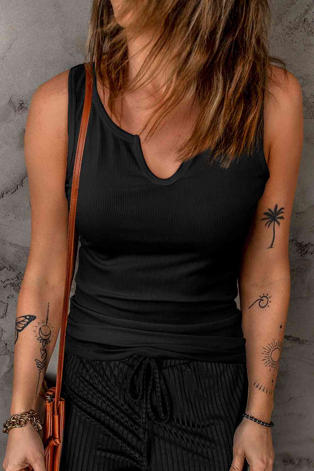 Stilla | Nakke Ribbet Tanktop