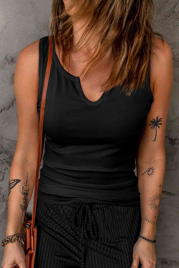 Stilla | Nakke Ribbet Tanktop