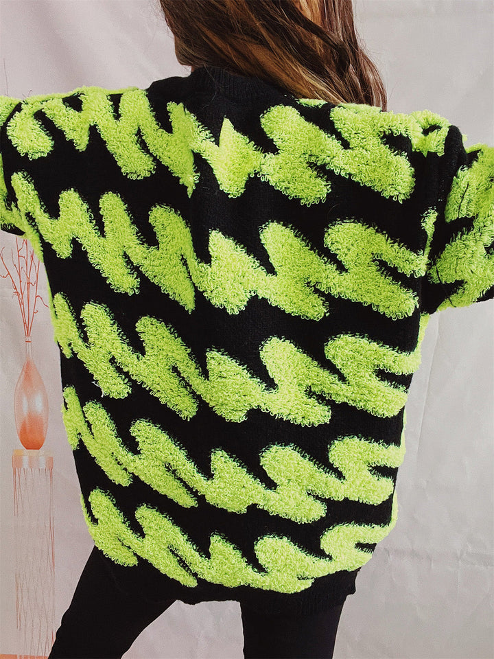 Stilla | Stribet Droppet Skulder Sweater