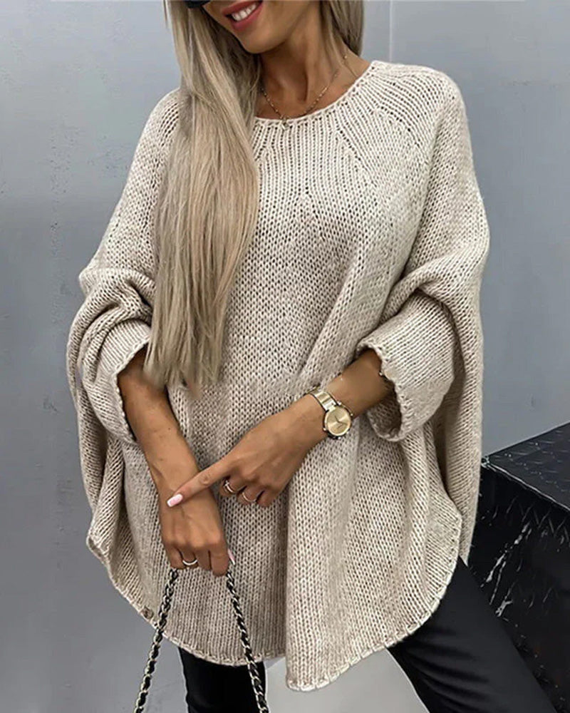 Stilla | Strikket Cape Sweater til Dame
