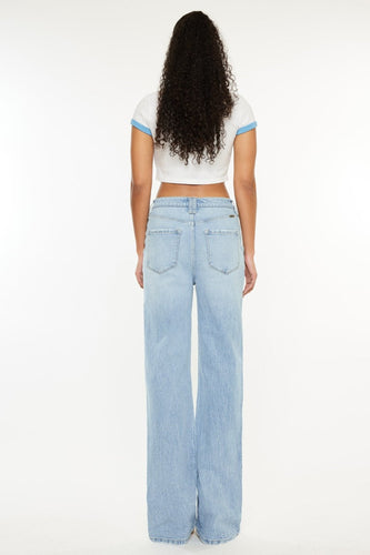 Stilla | Distressed Høj Talje Lige Jeans
