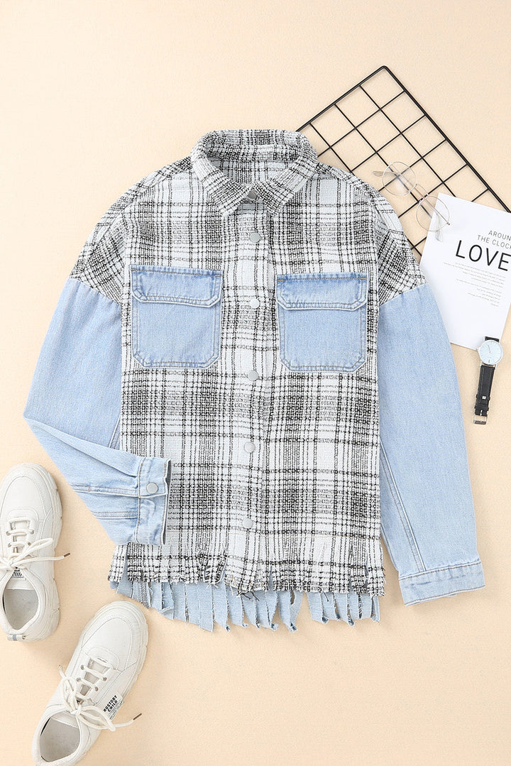Stilla | Pocketed Snap Down Denim Jakke