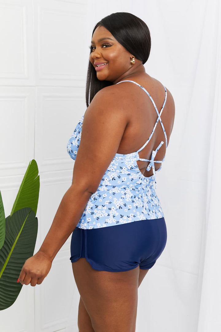 Stilla | West Swim by the Shore Full Size To-piece Badedragt I Blossom Navy