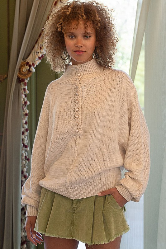 Stilla | Knapstrikket Sweater