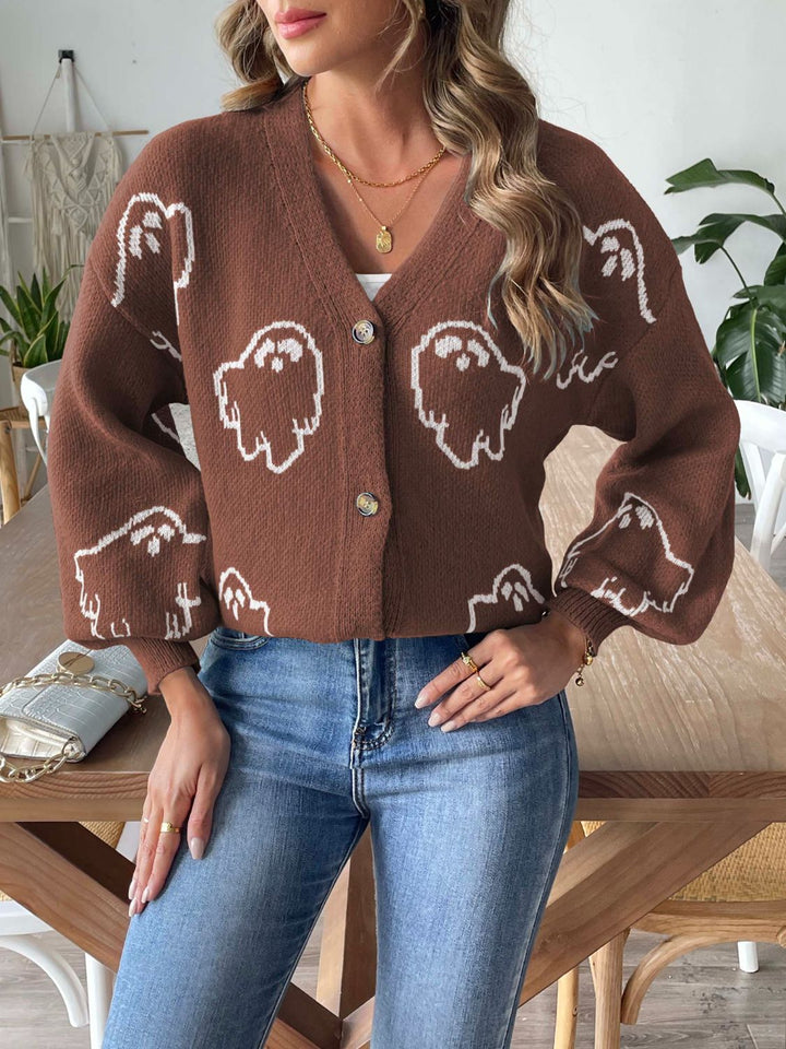 Stilla | V Hals Faldet Skulder Cardigan