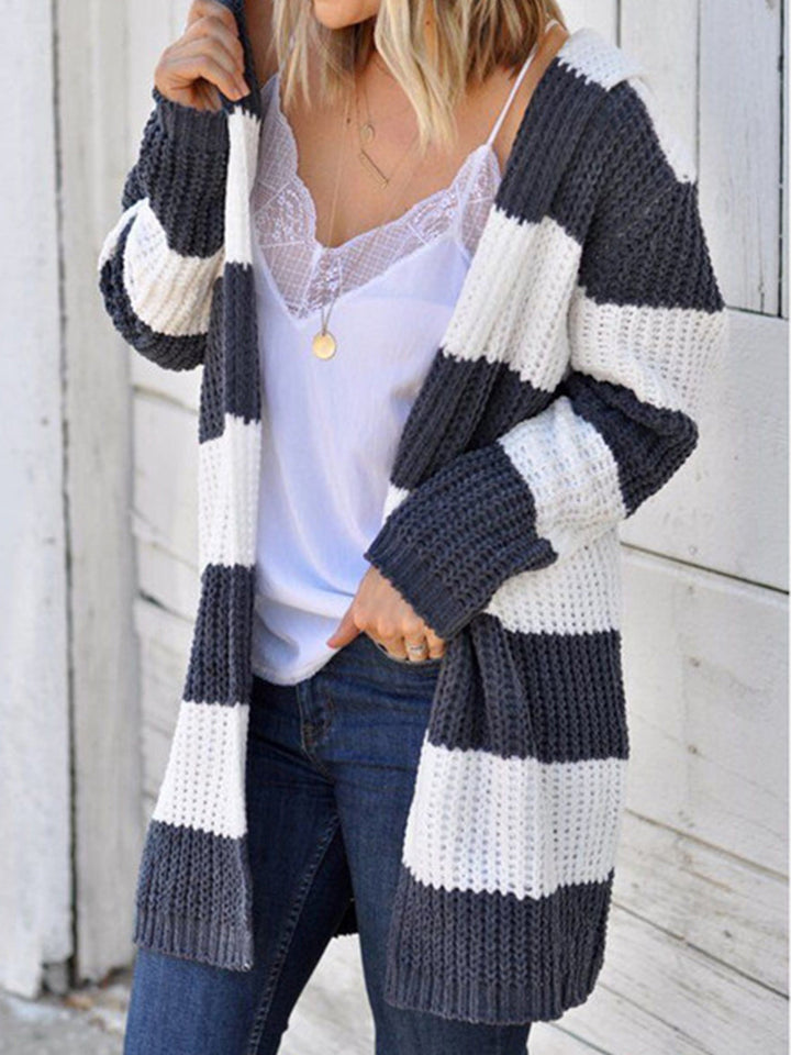 Stilla | Åben Front Hættetrøje Cardigan