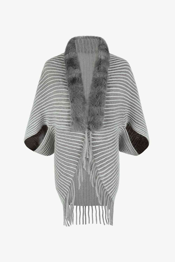 Stilla | Åben Front Frynse Poncho