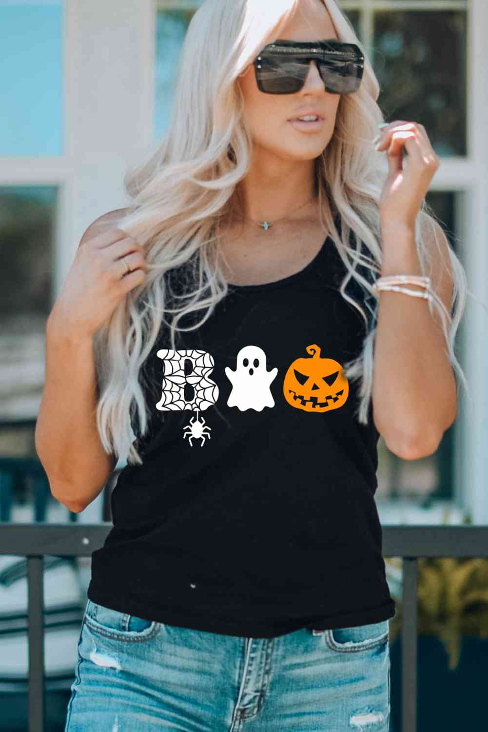 Stilla | Neck Boo Grafisk Tank Top