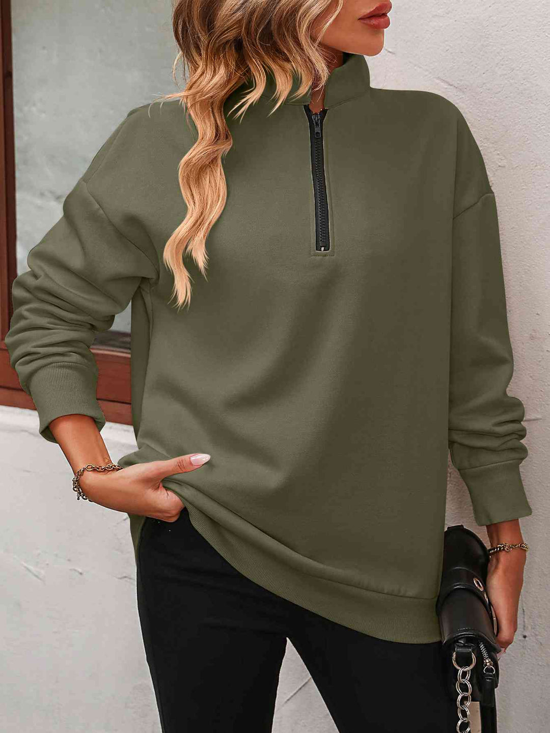 Stilla | op Droppet Skulder Sweatshirt