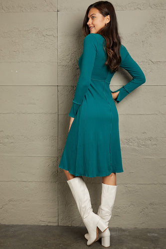 Stilla | Code Full Size Chevron Overdel Bodycon Midi Kjole
