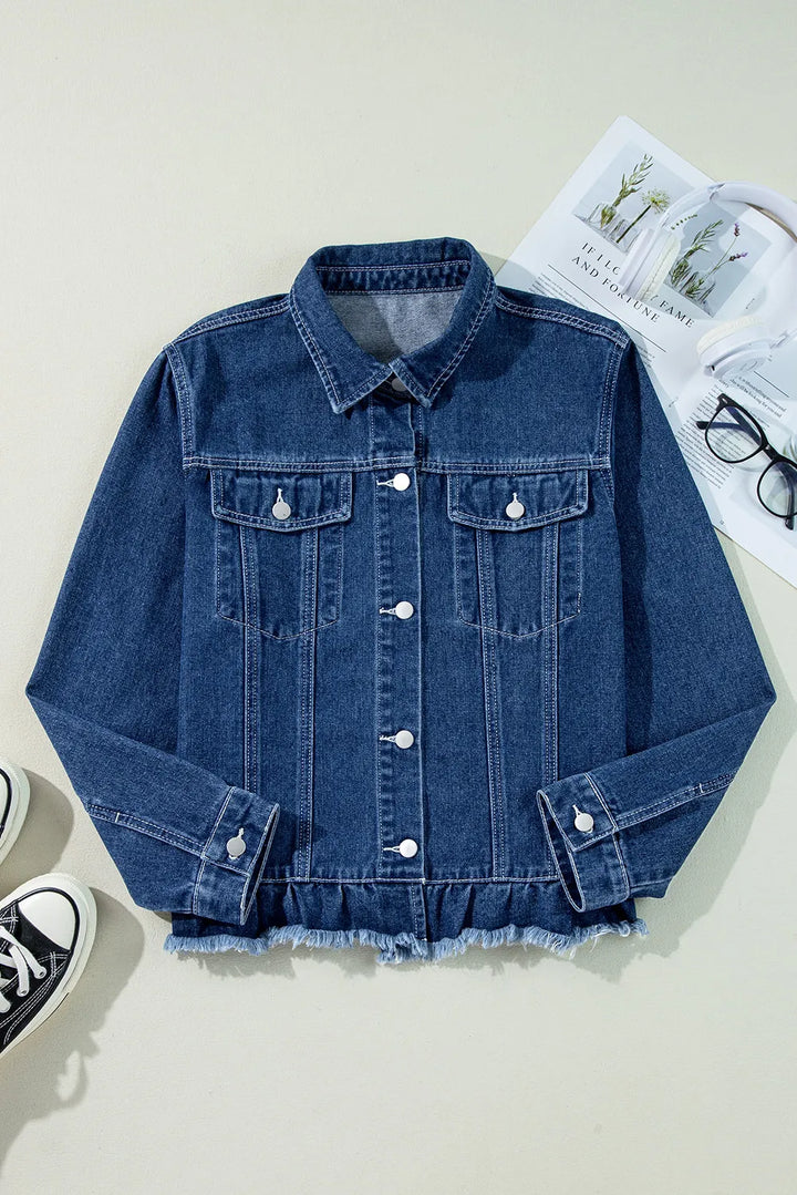 Stilla | Hem Langærmet Denim Jakke