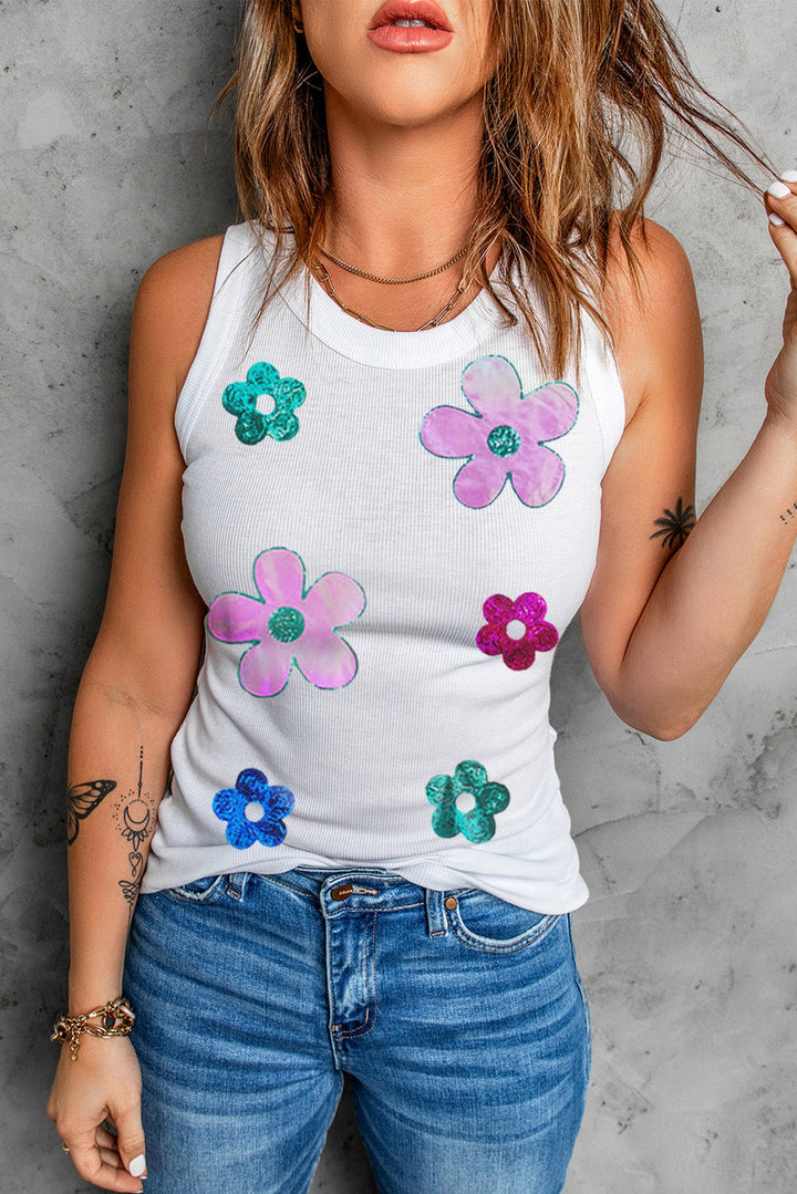 Stilla | Blomst Rund Hals Tank