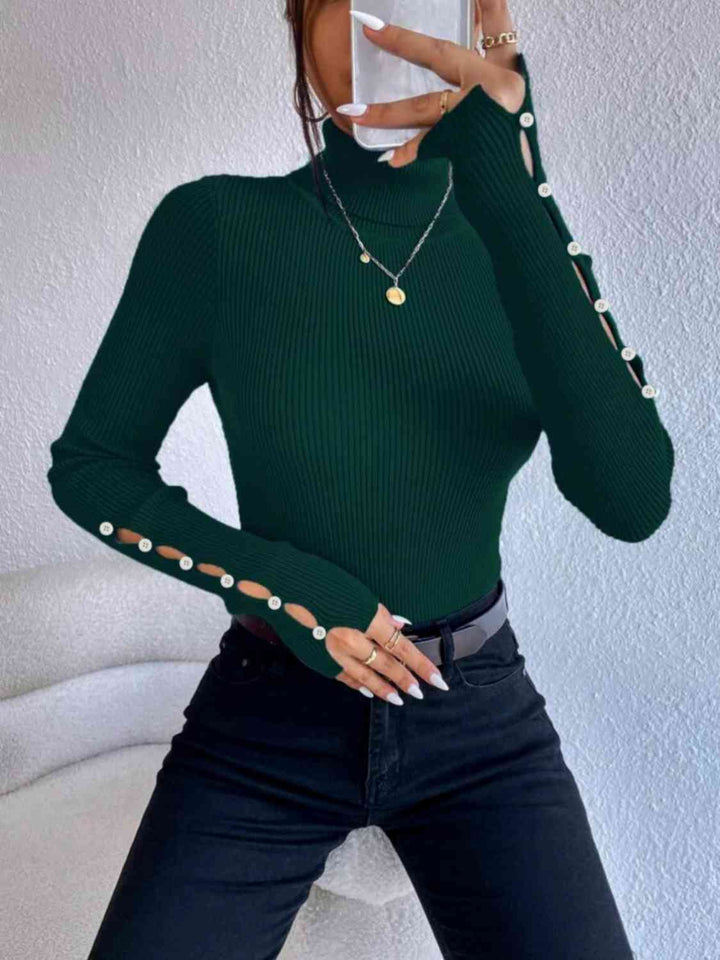 Stilla | Turtleneck Rib-strik Top