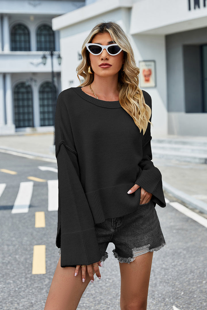 Stilla | Lav Slids Rund Hals Langærmet Sweatshirt