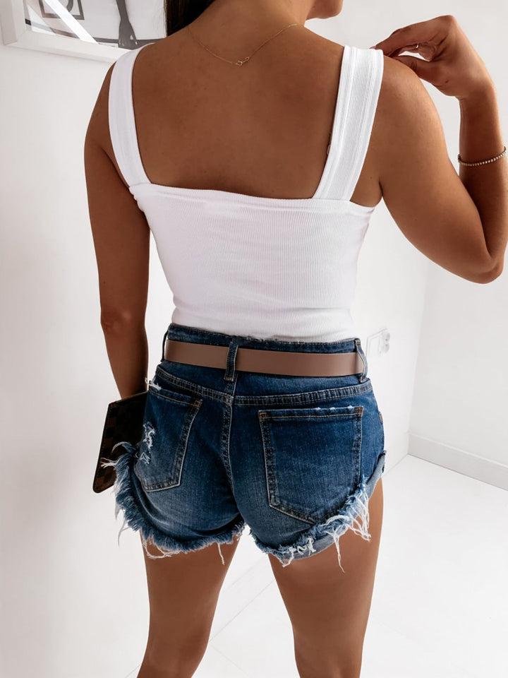 Stilla | V Hals Bred Strop Tank