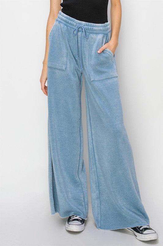 Stilla | Rise Wide Leg Drawstring Bukser