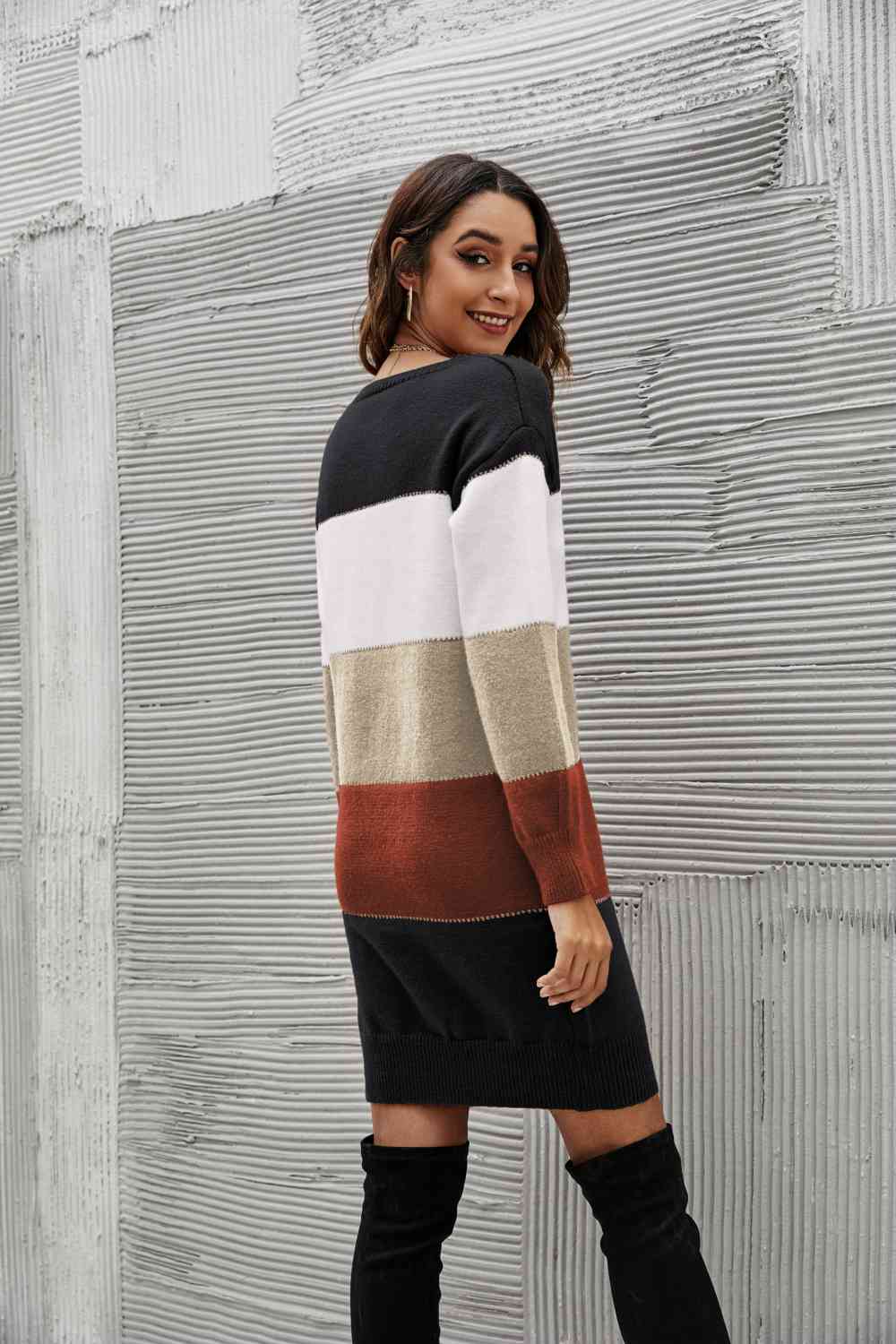 Stilla | Højre Stribet Sweater Kjole