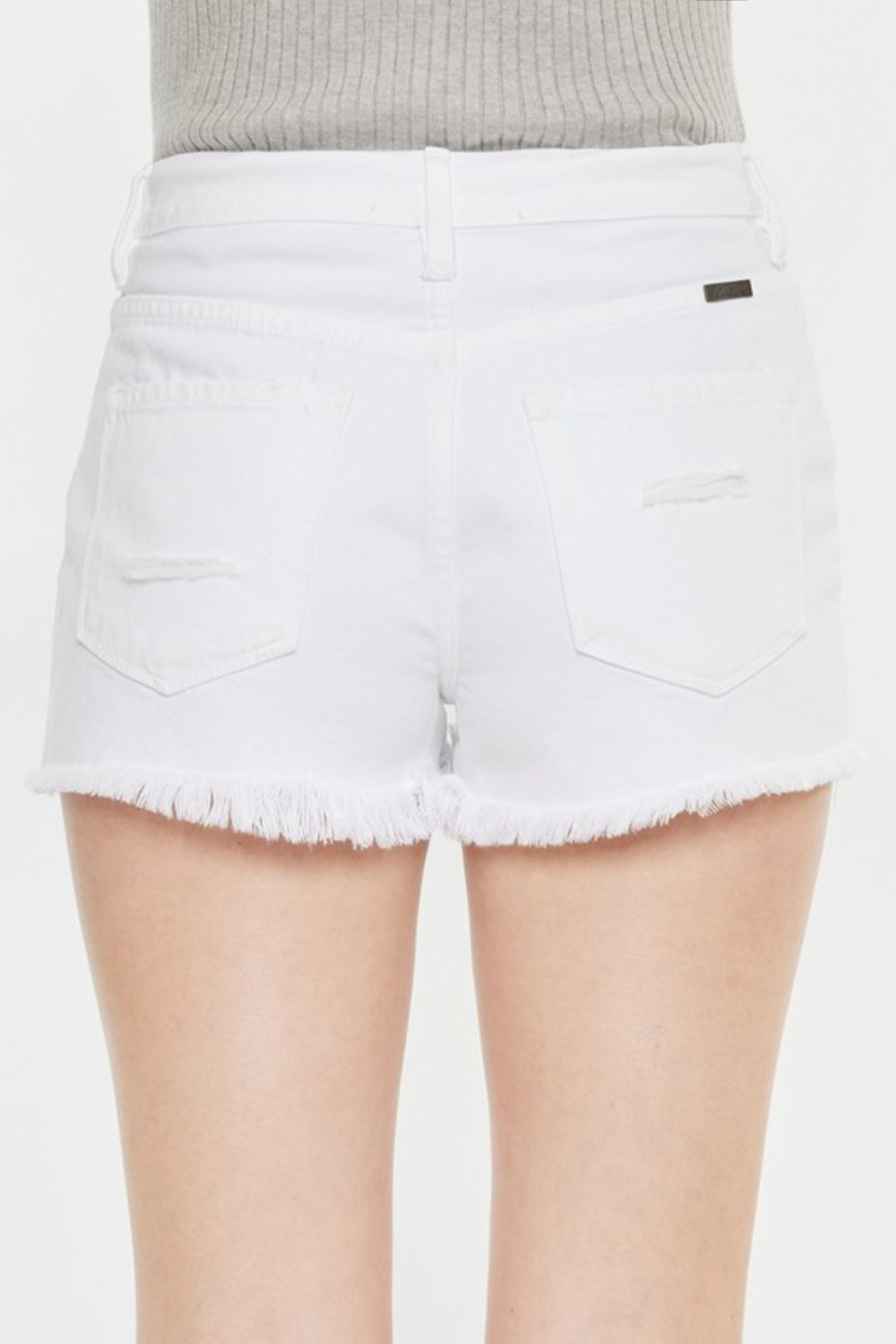 Stilla | Raw Hem Distressed Denim Shorts