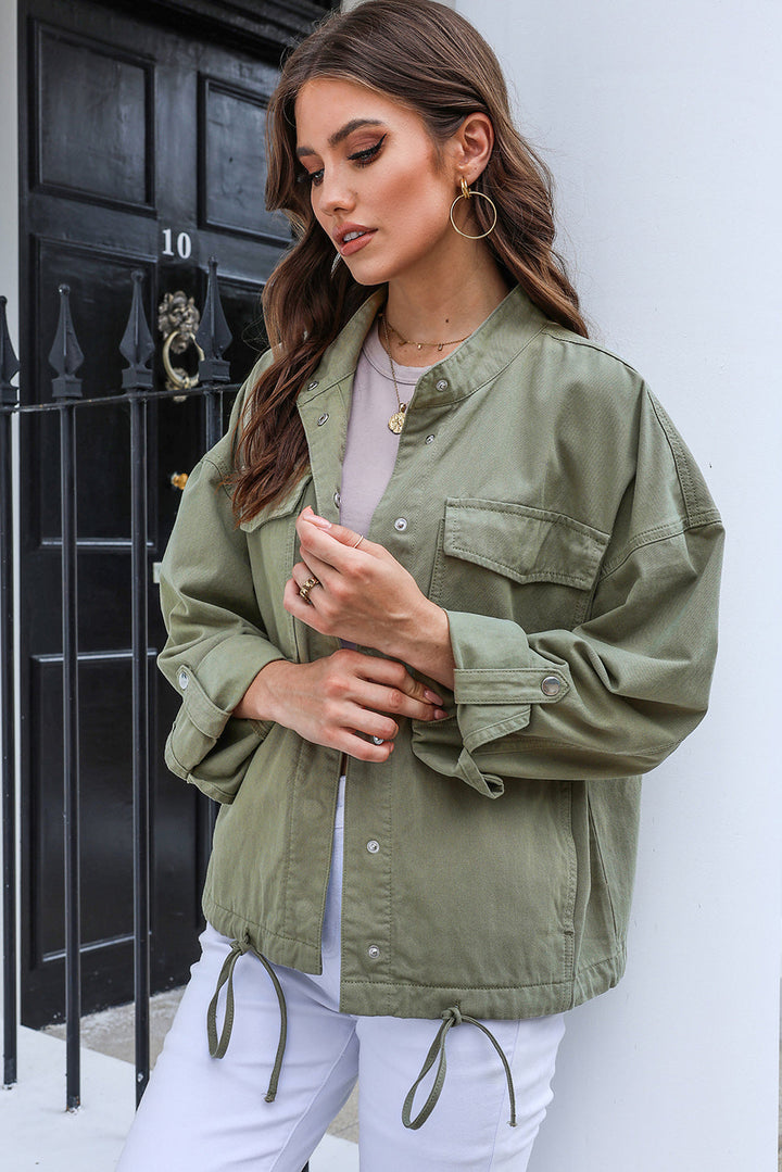 Stilla | Snap Down Dropped Shoulder Denim Jakke