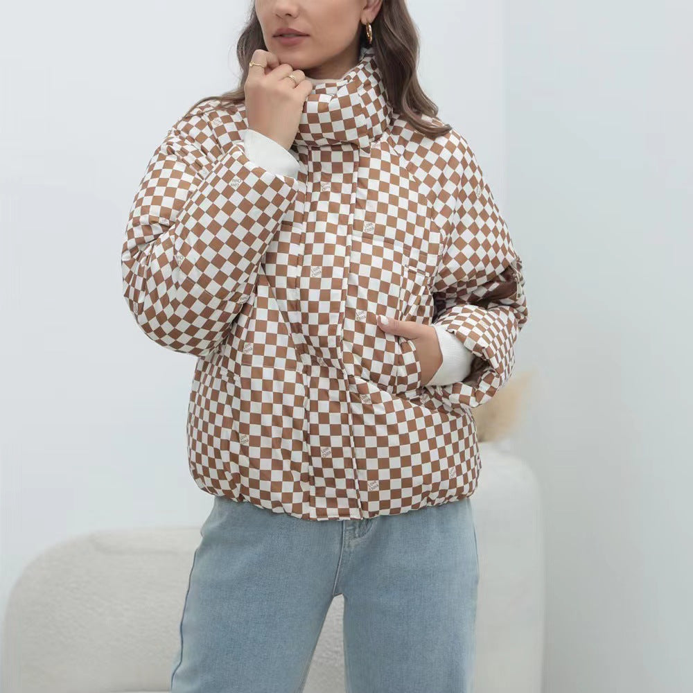 Stilla | Damers Quilted Vindjakke med Høj Krave