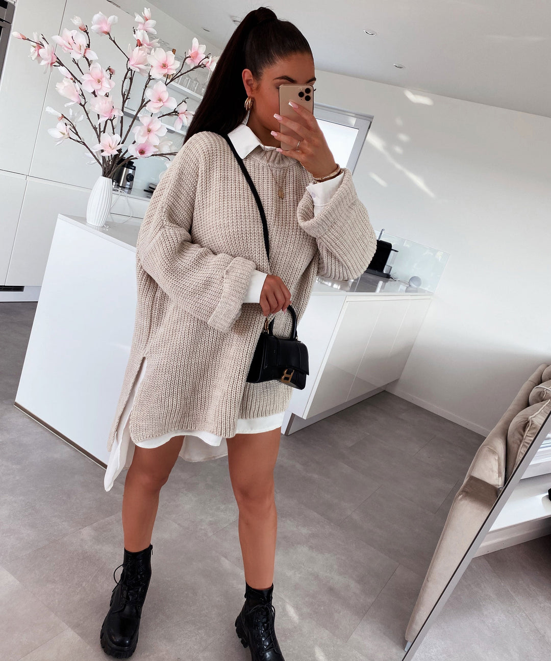 Stilla | Cozy Oversized Strik Sweater I Blød Beige