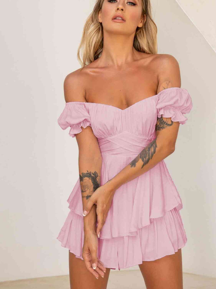 Stilla | Skulder Flounce Ærme Romper