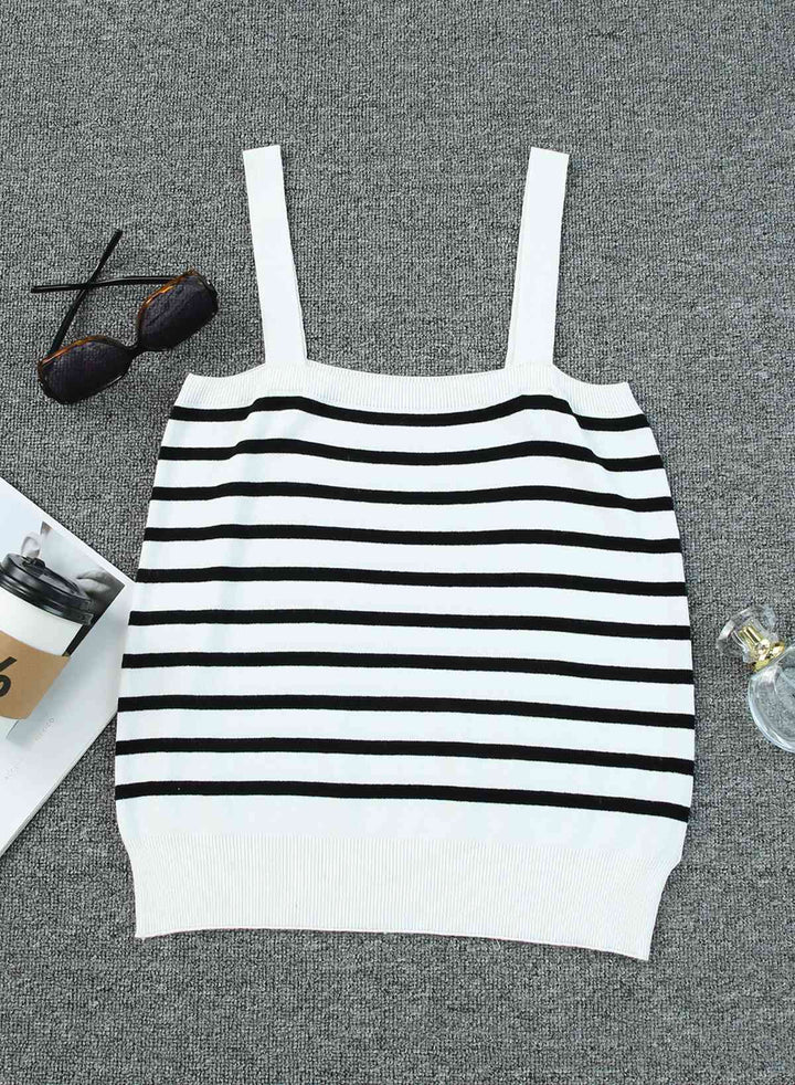 Stilla | Tag Stribet Straight Neck Cami