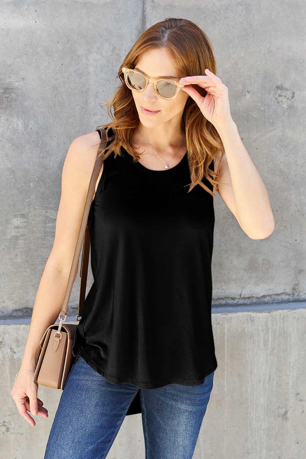 Stilla | Bae Bamboo Full Size Rund Hals Tanktop