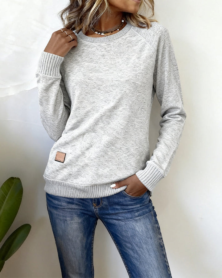 Stilla | Lækkert Sweatshirt med Rund halsudskæring