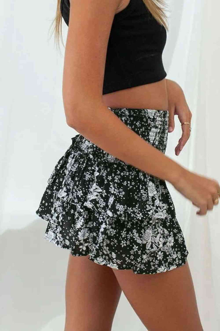 Stilla | Fald trim smocket mini nederdel