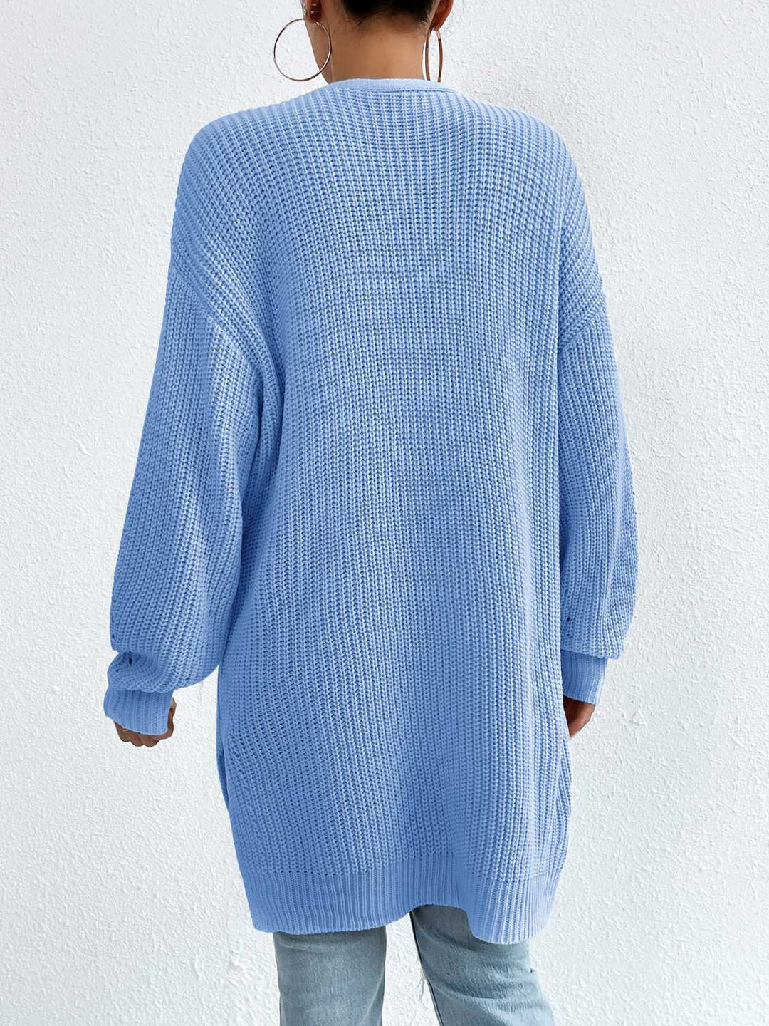 Stilla | Front Dropped Shoulder Slit Cardigan
