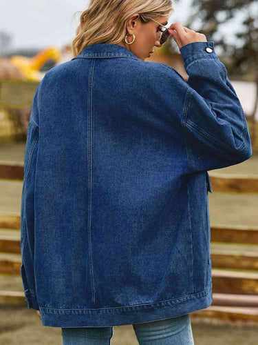 Stilla | Skulder Denim Jakke Med Lommer