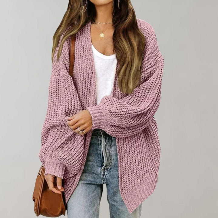Stilla | Cozy Åben Cardigan med Biskop Ærmer